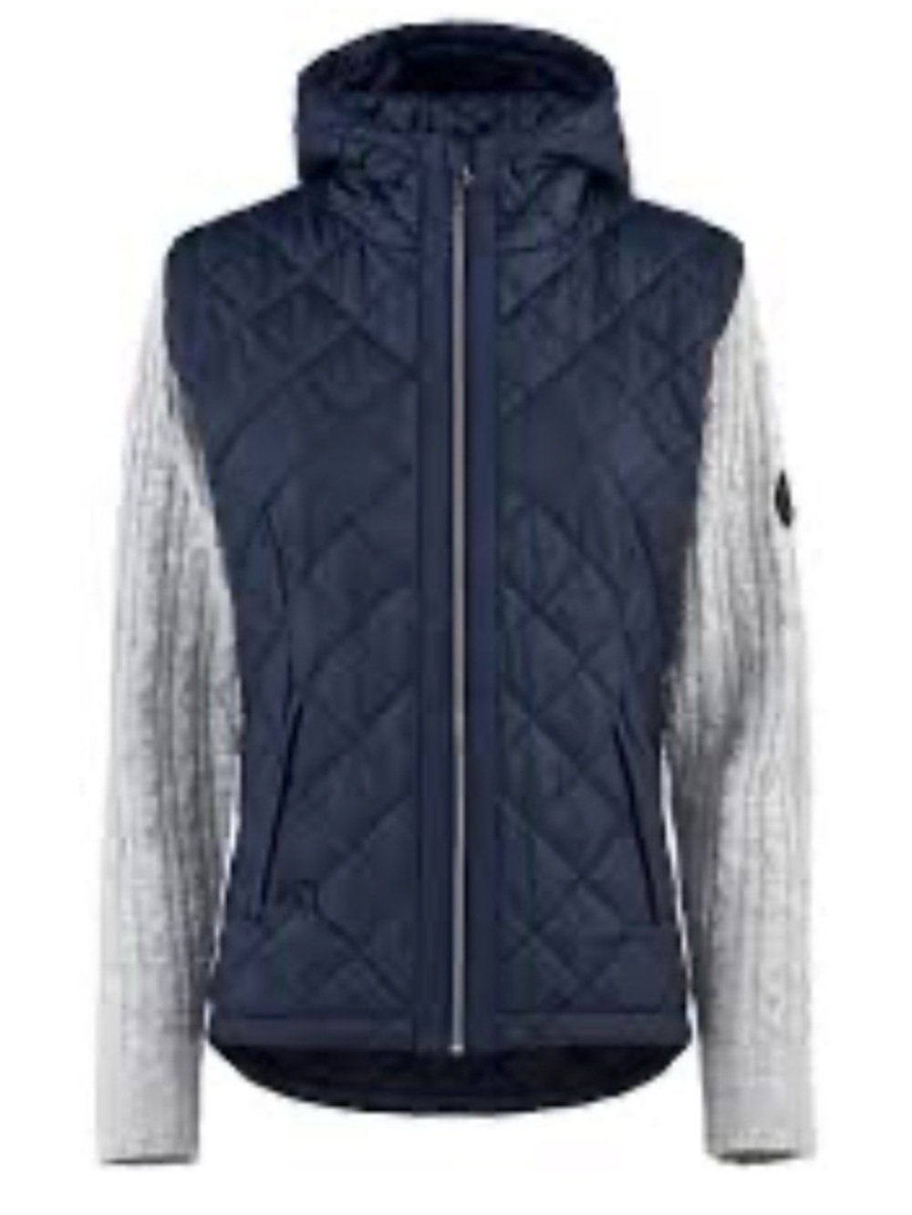 Kari Traa Martine Hybrid hooded down jacket navy gray L - Picture 2 of 11